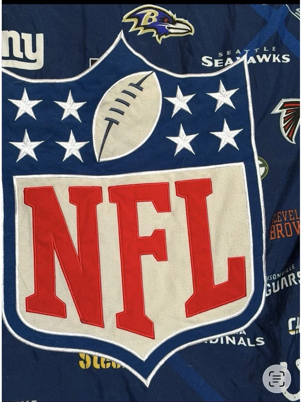Northwest Company NFL All Team Logos Comforter Twin Navy Blue Football Bedding